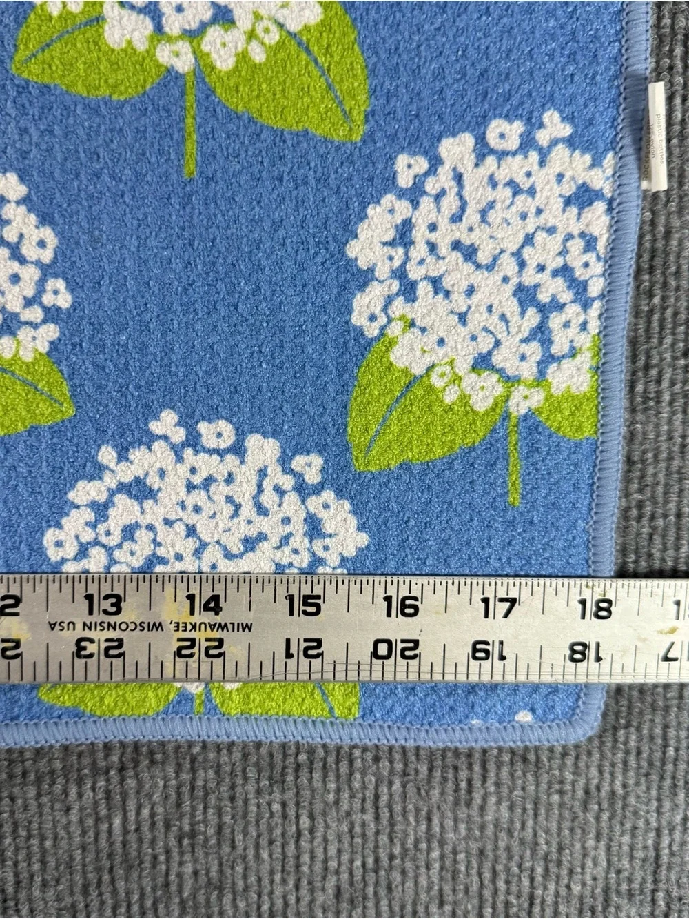 Rockflowerpaper Blue Hydrangea Floral Kitchen Hand Towel Microfiber Dish Cloth